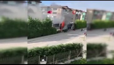 Bursa'da lüks sitenin jeneratörü alev alev yandı!