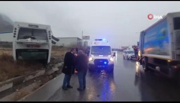 Kayseri'de işçi servisi takla attı: 1'i ağır 22 yaralı