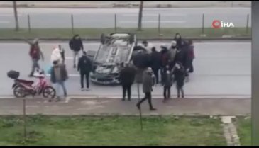 Bursa'da aracıyla takla attı! Sürücü yaralandı