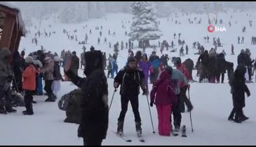 Uludağ'da pistler doldu taştı