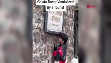 Galata Kulesi'nde tarihe saygısızlık!
