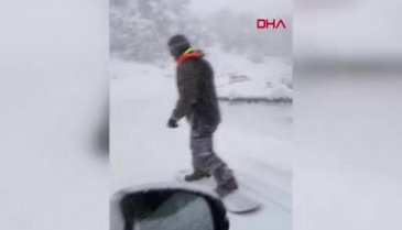 Bursa'da trafiğe takılmamak için ilginç bir yöntem kullandı