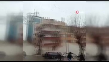 Şanlıurfa'da binanın çökme anı kamerada