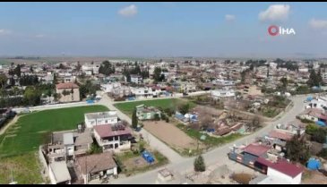 Hatay'ın en küçük ilçesi Kumlu, havadan görüntülendi