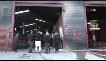 Bursa'da metal fabrikasında yangın paniği