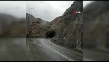 Artvin'de heyelan meydana geldi