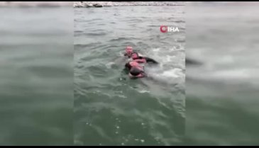 İstanbul'da denize giren kadın boğulmaktan son anda kurtuldu