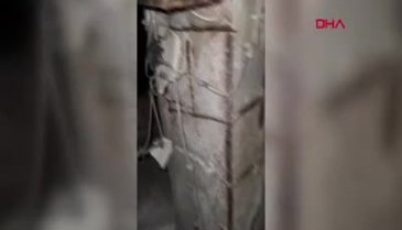 İstanbul'da bir pasajda kolonlardaki hasar esnafı tedirgin etti