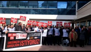 Büro-Sen Bursa'dan 'Emeğimizin karşılığını istiyoruz' eylemi