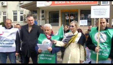 Bursa'da Hürriyet Tarım Orman Sendikası memur maaşlarına ek zam talep ediyor