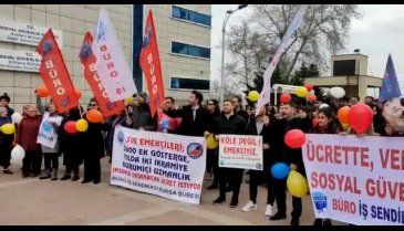 SGK çalışanları bilgisayarları kapattı haklarını istiyor -3