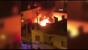 Sahur vakti tamirhanede çıkan yangın panik yaşattı