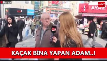 Bursa'da sokak röportajında tepki çeken sözler: Kaçak binamı AK Parti'liyim diye yıktılar!