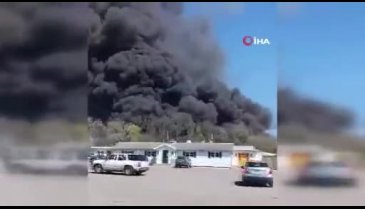 ABD'de geri dönüşüm tesisinde çıkan yangından zehirli duman çıkıyor