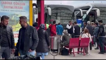 Bursa Otobüs Terminalinde bayram yoğunluğu