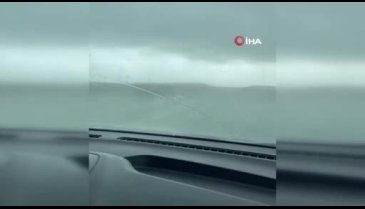 Kuzey Marmara Otoyolu'nda dolu yağdı, sürücüler zor anlar yaşadı