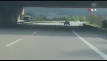 Bursa'da otobanda akılalmaz yolculuk