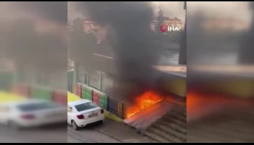 Bursa'da anaokulu alev alev yandı!