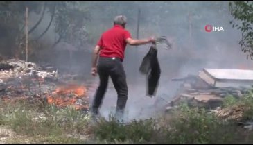 Antalya'da otluk alanda yangın! Mahalleli panik oldu