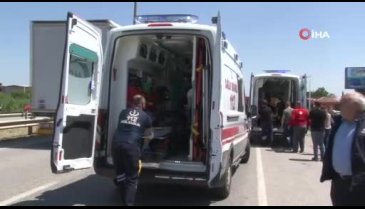 Edirne'de otomobil şarampole yuvarlandı! 6 Kişi ölümden döndü