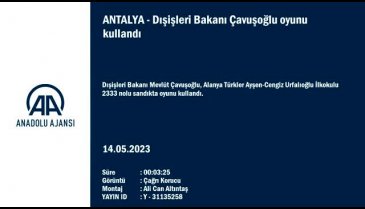 Dışişleri Bakanı Çavuşoğlu oyunu kullandı