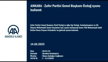 Ümit Özdağ, oyunu kullandı