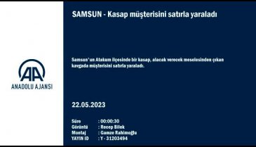 Samsun'da bir kasap alacak verecek meselesinden müşterisini satırla yaraladı