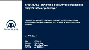 Çanakkale'de Troya efsanesinin simgesi tahta at yenileniyor