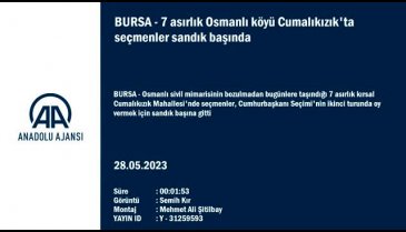 Bursa Cumalıkızık'ta seçmenler sandık başında