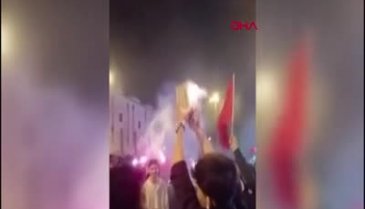 Seçim kutlamasında havai fişek kazası