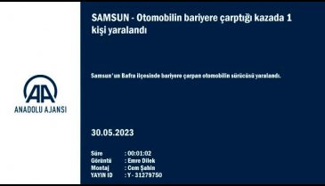 Samsun'da otomobil bariyere çarptı: 1 yaralı