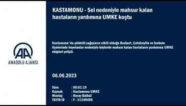 Kastamonu'da sel yüzünden mahsur kalan hastaların imdadına UMKE yetişti