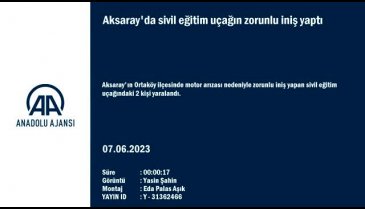 Nevşehir'den kalkan eğitim uçağı Aksaray'da düştü