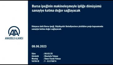 Bursa ipeğinin dönüşümü sanayiye katma değer sağlayacak