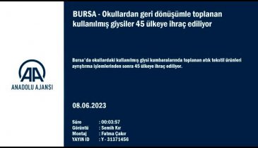 Bursa'da okullardan geri dönüşüme katkı