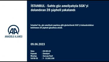 İstanbul'da sahte göz ameliyatı operasyonu!