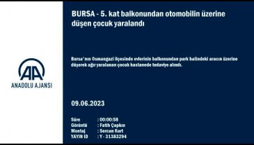 Bursa'da 3 yaşındaki çocuk 5. katın balkonundan düştü