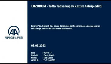 Erzurum'da Tafta Tabya defineciler tarafından talan edildi