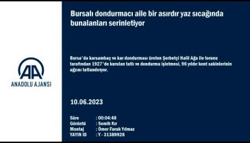 Bursalı dondurmacı aile 96 yıldır kent sakinlerinin ağzını tatlandırıyor