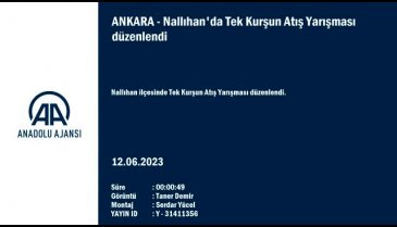 Nallıhan ilçesinde Tek Kurşun Atış Yarışması düzenlendi