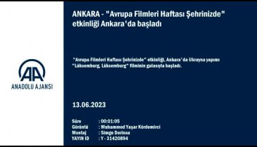 "Avrupa Filmleri Haftası Şehrinizde" etkinliği Ankara'da başladı