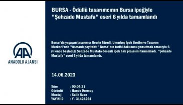 Bursalı tasarımcı Şehzade Mustafa desenli ipek halı projesini tamamladı