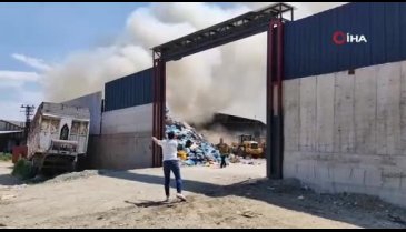 Bursa'da geri dönüşüm tesisinde büyük yangın