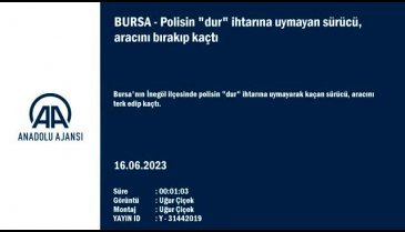 Bursa'da polisin 'dur' ihtarına uymadı, aracını bırakıp kaçtı