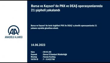 Bursa ve Kayseri'deki PKK ve DEAŞ operasyonunda yakalanan 6 zanlı tutuklandı