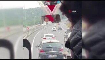 İstanbul'da düğün konvoyu tehlike saçtı!