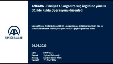 Bursa dahil 31 ilde 'Kukla Operasyonu'