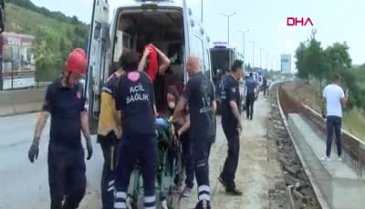 İstanbul'da otomobil su kanalına uçtu! Sürücü yaralandı