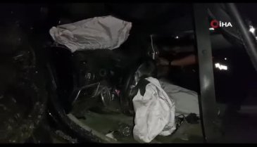 Bursa'da yoldan çıkan araç zeytinlik içinde 65 metre sürüklenip takla attı: 1 yaralı