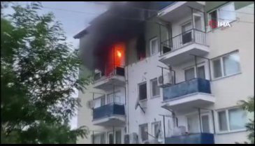 Edirne'de polis lojmanlarında yangın çıktı!